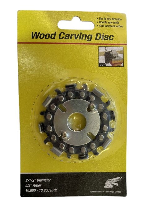 2.5 inch Wood Carving Disc 8 Teeth Cutting Set Grinder Disc Chain Plate Circular Saw Blades 16mm Arbor Angle Grinder Center Hole