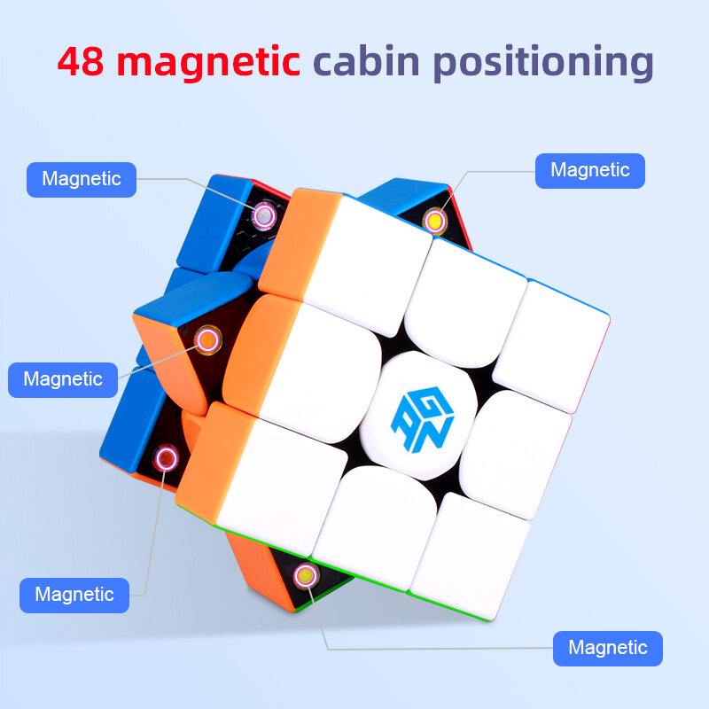 Gan 354 M V2 магнитная головоломка Магическая скорость кубик Гань 3х3 наклейка менее профессиональный магический куб Gan354 магниты куб игрушки для детей