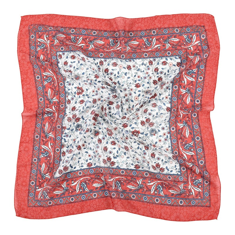 Baotou – foulard en coton et lin à imprimé Floral, serviette carrée chaude et anti-poussière, châle de protection solaire pour femmes