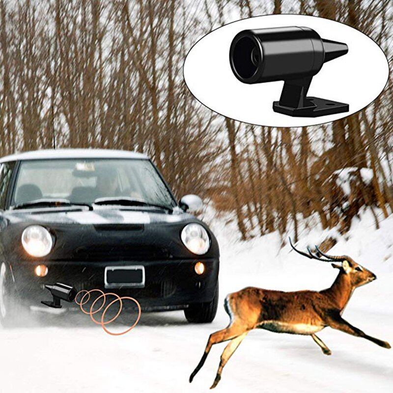Alerta de ciervos para vehículos, evita colisiones de ciervos, advertencia de ciervos de coche, advertencia ultrasónica negra de vida salvaje para Auto, motocicleta, camión, Suv