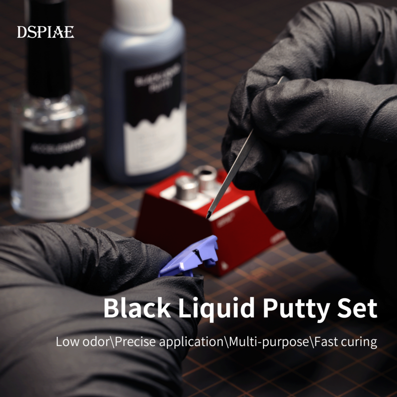 DSPIAE Black / White Liquid Putty Set Military Model Making Tool Assembly Retrofit Gundam Hobby DIY