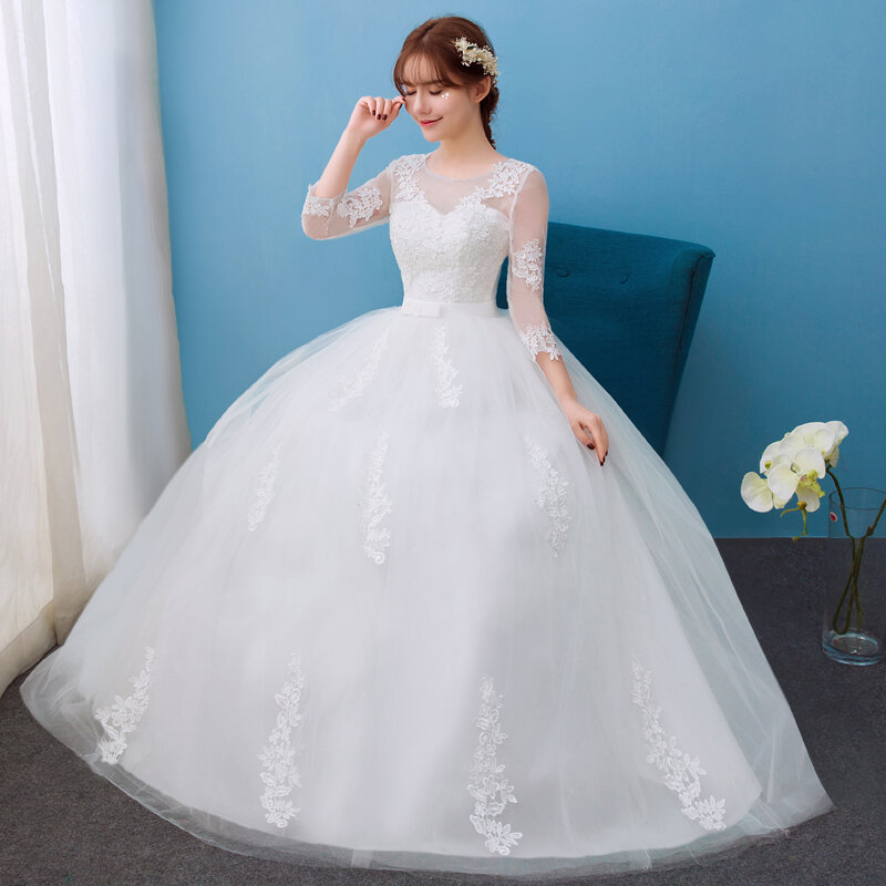 Mrs Win 2021 فستان زفاف جديد مخزون شفاف مقاس 6 10 تصميم للاختيار