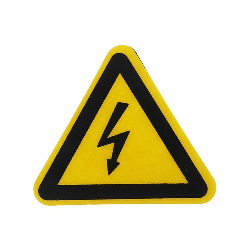 Autocollants d'avertissement de Danger de choc électrique, étiquettes adhésives en PVC étanche, pour avis de sécurité, 25mm 50mm 100cm, F62C