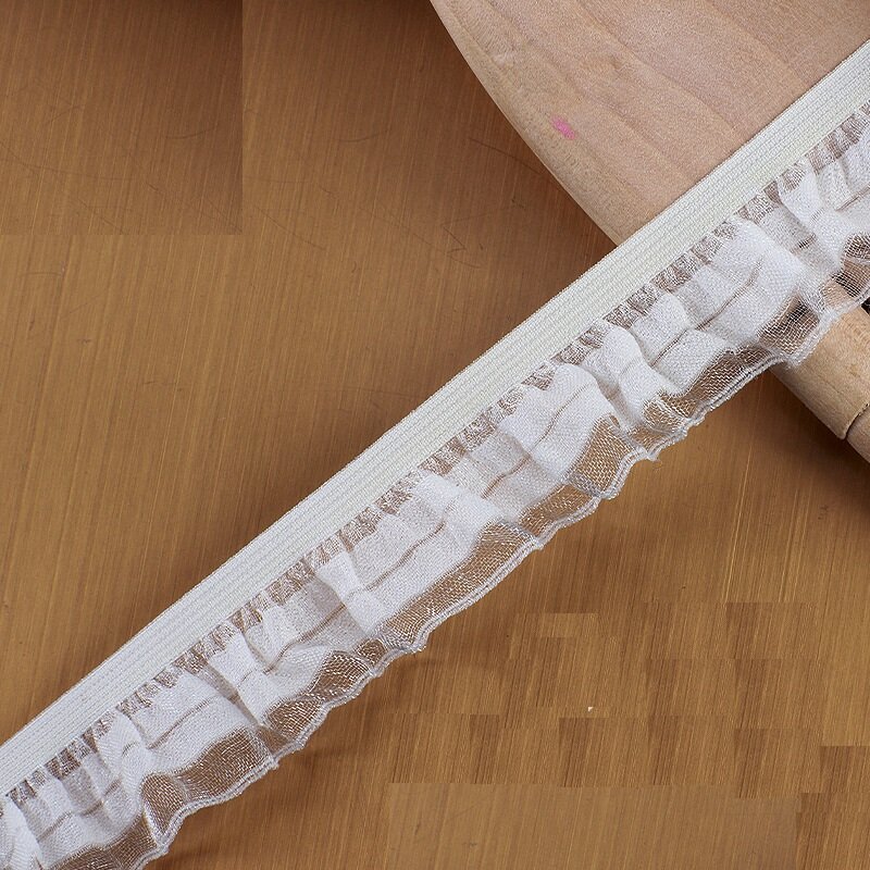 10 Yards 2,5 cm ein-weg elastische band DIY kleid spitze zubehör, führer mund elastische dekoration spitze schmuck elastische band