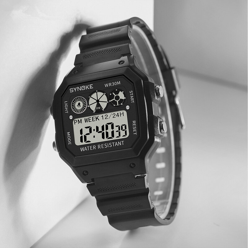 子供は、カラフルな発光防水電子スポーツ腕時計デジタル腕時計メンズ時計