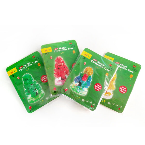 Mini árboles de papel de cultivo mágico verde para niños, árbol de Navidad de 9x6cm, novedad, 2020