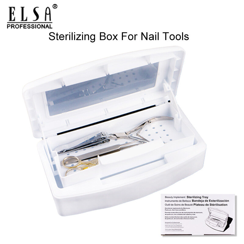 Esterilizador de alta temperatura para unhas ferramenta da arte caixa esterilizador com bolas de vidro ferramentas do prego caixa desinfecção manicure ferramentas