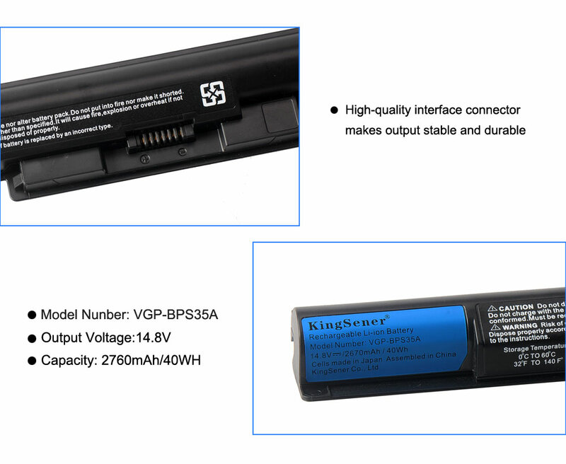 Аккумулятор KingSener для SONY Vaio (подходит для моделей 14E, 15E, SVF1521A2E, SVF15217SC, SVF14215SC, SVF15218SC, BPS35, BPS35A)