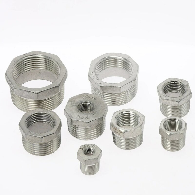Tonifying Heart Reducer Bushing 1/8" 1/4" 3/8" 1/2" BSP Male/Female Thread SS304 Stainless Steel Pipe Fittings For Water Gas Oil