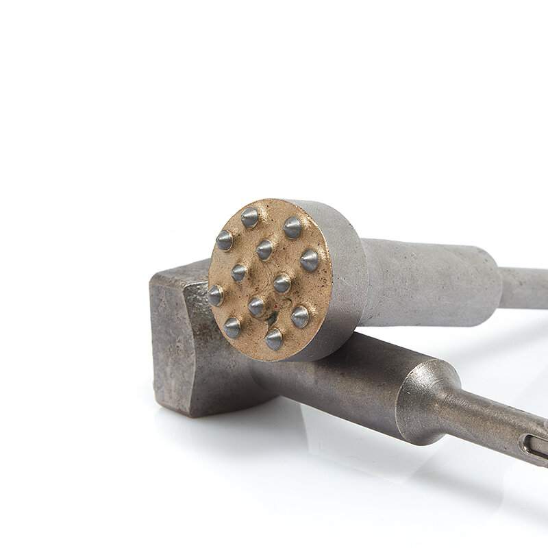 Broca de cincel rotativo de martillo eléctrico de vástago SDS Plus con 12/16 dientes para cepillar hormigón, losa/puente/pared/pavimento de hormigón