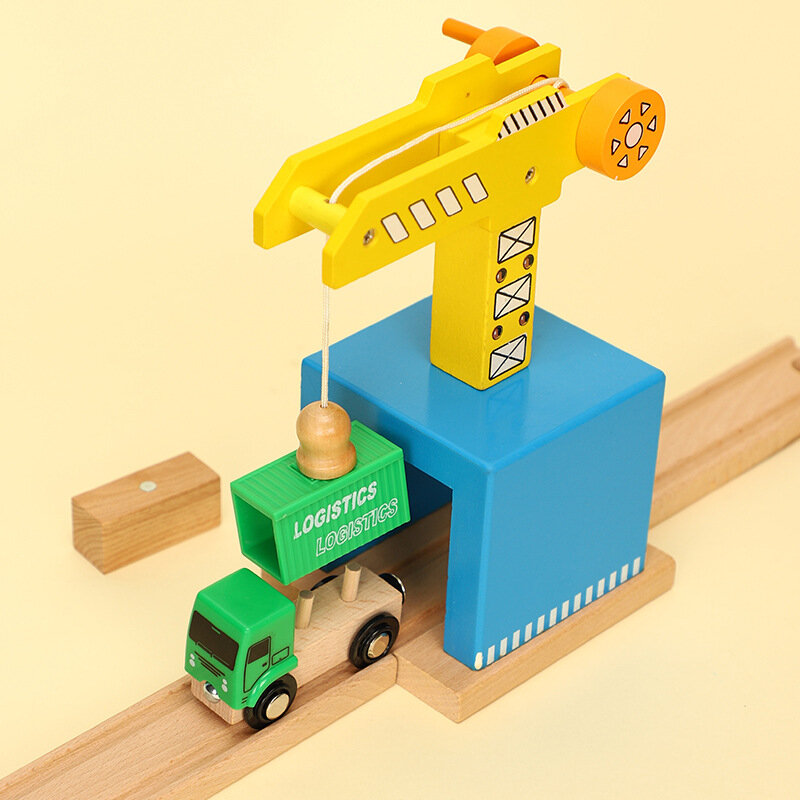 1PC Wooden Magnetic Train Wooden Railway Track Cars Truck Wood Track Accessories Fit for Biro Wooden Tracks Toys For Kids Gifts
