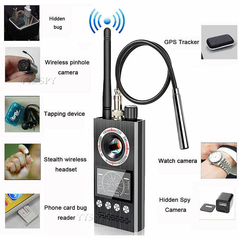 K68 Anti Spy Wireless RF Signal Detector Bug GSM GPS Tracker Hidden Camera Eavesdropping Device Military Professional Version