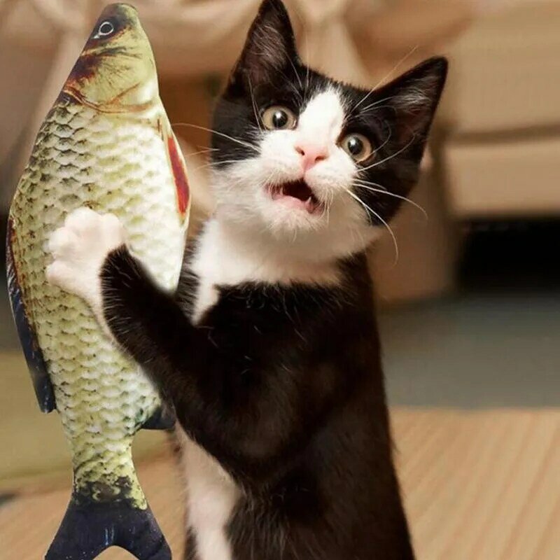 Cat Favor ของเล่นปลาปลา Sisal 3D สัตว์เลี้ยง Cat Scratch Board โพสต์ Cat Mint ตุ๊กตาสำหรับแมวผลิตภัณฑ์อุปกรณ์สำหรับสัต...