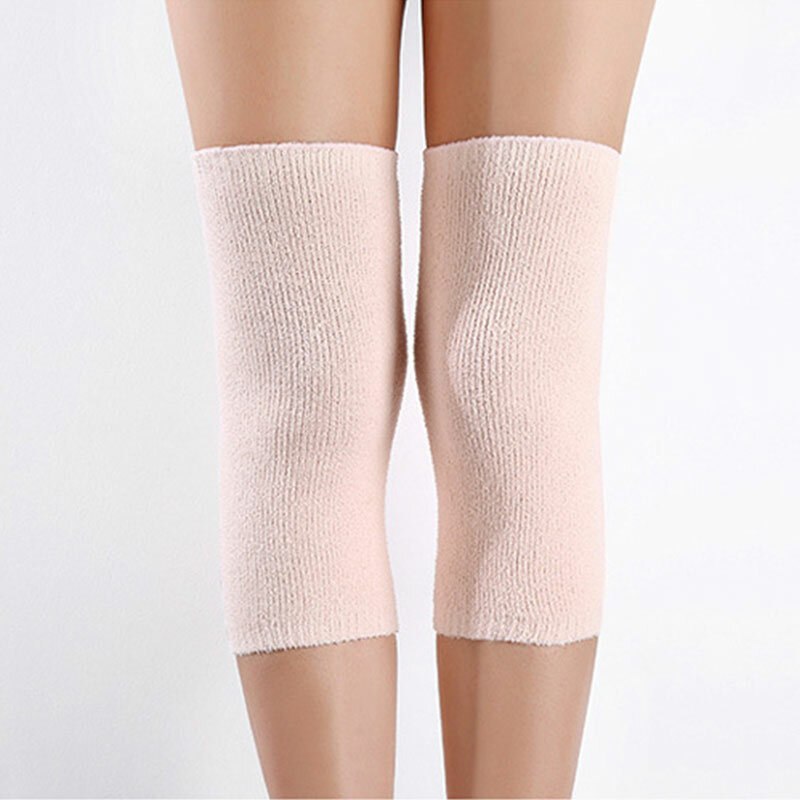1 Pair Long Cashmere Warm Kneepad Wool Knee Support Men Women Cycling Lengthen Protector Pad