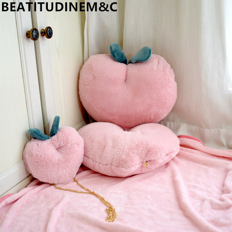ピンクの子供用枕カバー,2 in 1チェック柄,小さな女の子用のピンクのおもちゃ,屋内装飾,新しいコレクション