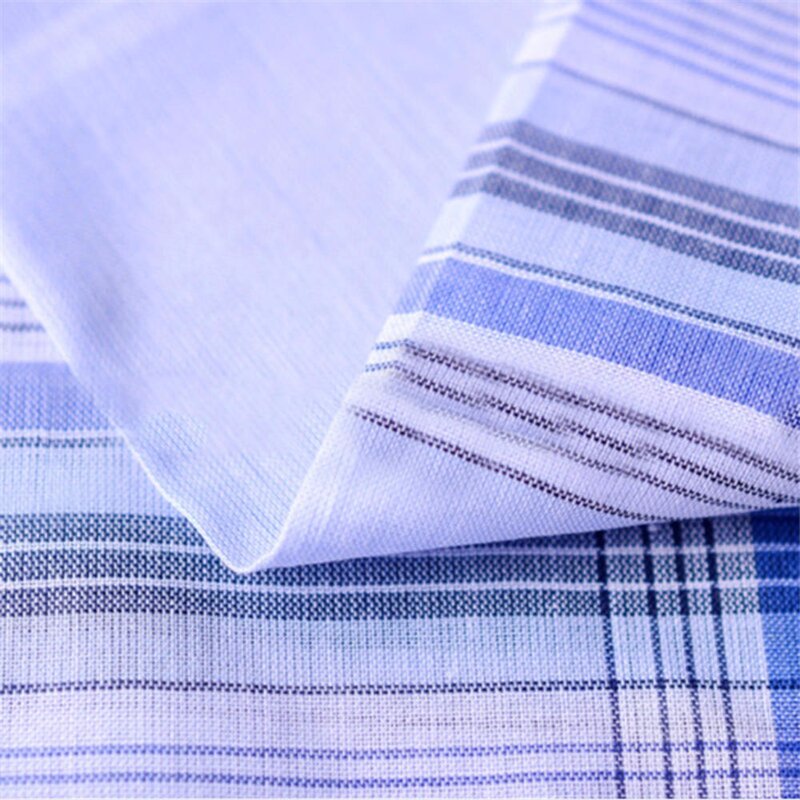 1pc Square Plaid Stripe Handkerchiefs Men Classic Vintage Pocket Pocket Cotton Towel For Wedding Party 38*38cm Random Color New