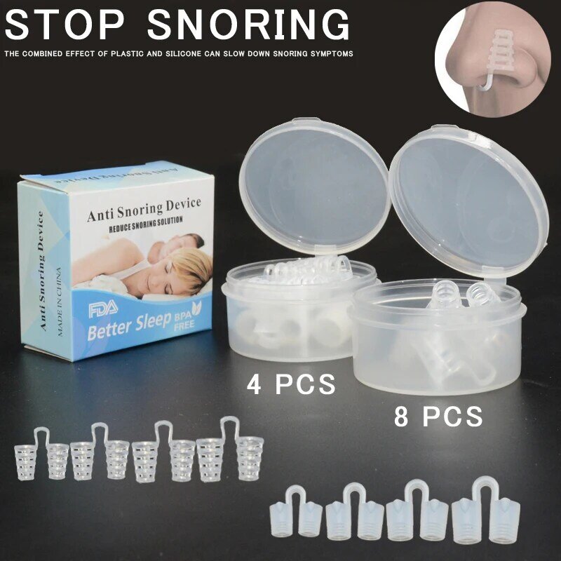 Dispositivo antirronquidos para Hombre, Clips Antironquidos para la nariz, productos antirronquidos para dormir, remedio para dejar de roncar