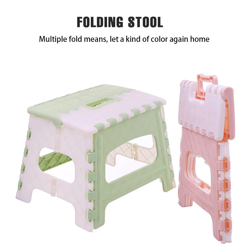 2021 Portable Plastic Folding Stool Multi Purpose Cartoon Children's Stool Stepstool Outdoor Hiking Fishing Foldable Stool Chair