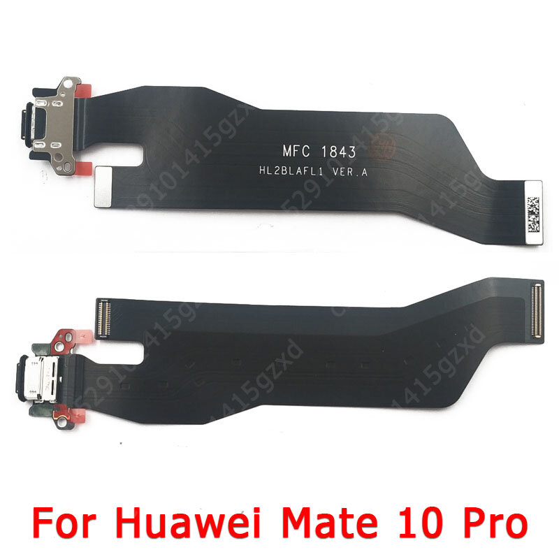 Porta de carregamento USB para Huawei Mate 10 Pro, PCB Charge Dock, Substituição do cabo flexível, Peças sobressalentes