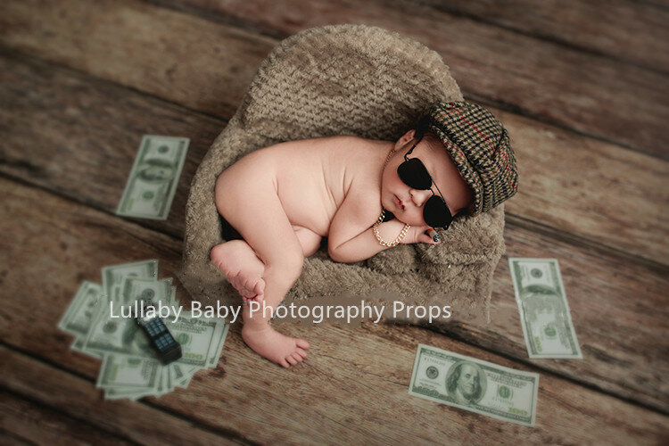 Mini Rekwisieten Pasgeboren Fotografie Props Baby Fotoshoot Accessoires Creatieve Rekwisieten Bier Bril Speelkaart Sigaret Ketting