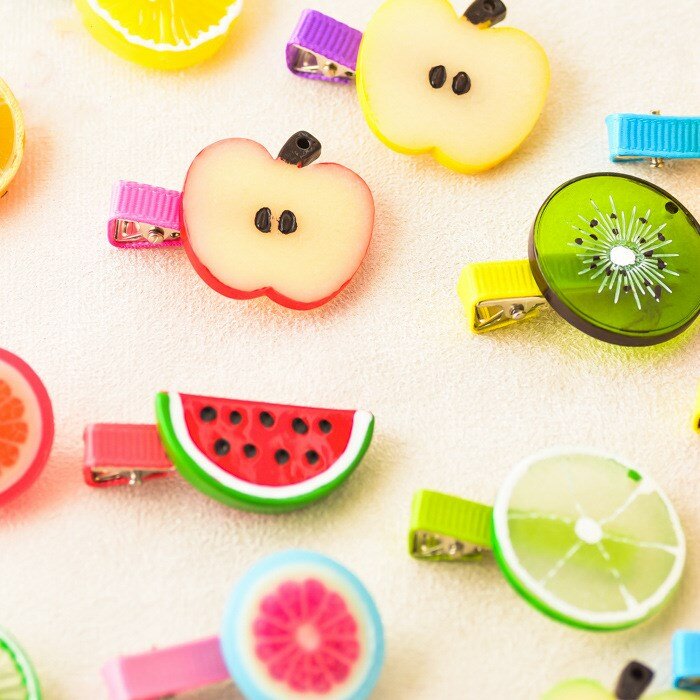 Koreaanse Nieuwe Fruit Haar Clip Kids Hoofdband Acryl Zoete Haaraccessoires Boutique Bloem Haarspeldjes Meisje Gift