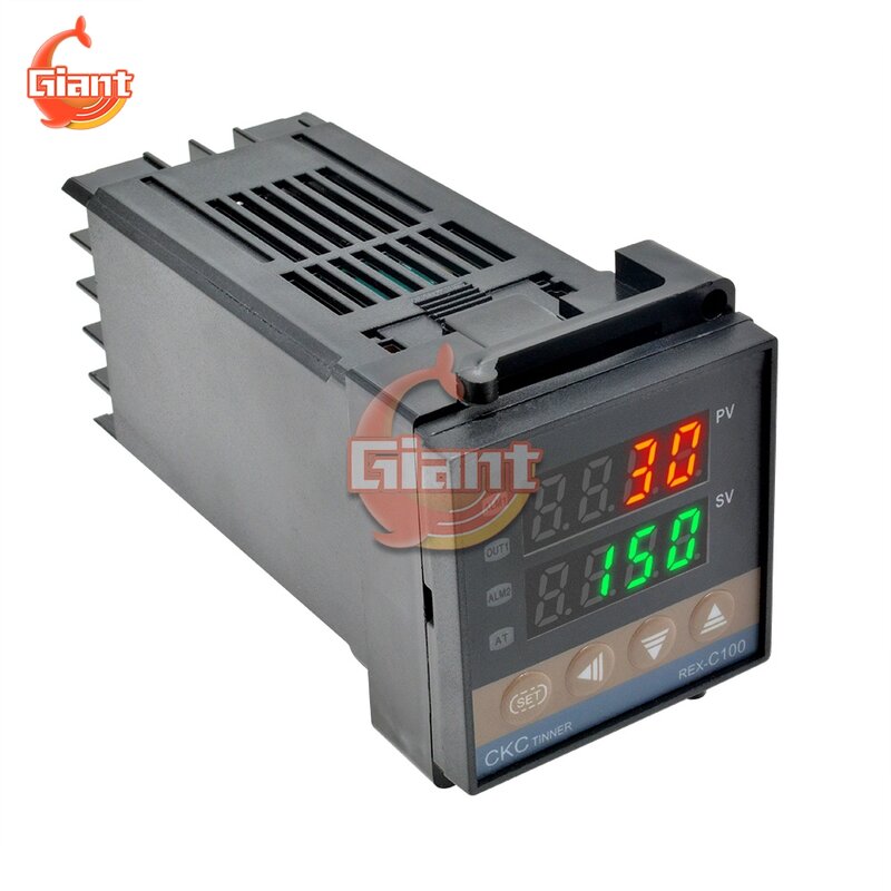 Controlador de temperatura digital pid REX-C100 relé lcd termostato de estado sólido k termopar m * um v * uma sonda medidor de temperatura testador
