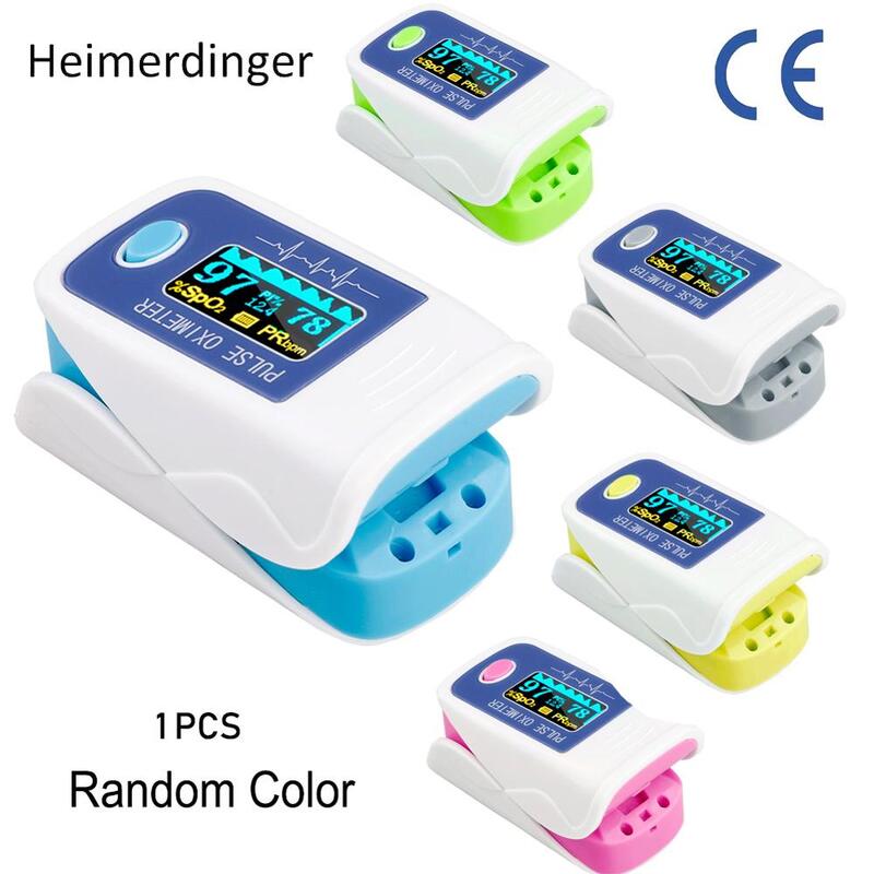 Monitor de oxígeno en sangre, oxímetro de pulso para dedo, Monitor de saturación de oxígeno, envío rápido sin batería, 1 unidad