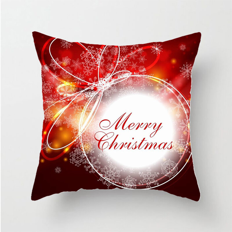 크리스마스 요소 패턴 3D 인쇄 된 폴 리 에스테 르 장식 Pillowcases 던져 베개 커버 광장 지퍼 베개 경우 스타일-3