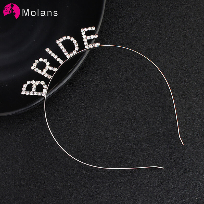 Женский обруч для волос Molans, свадебная диадема с кристаллами, свадебные аксессуары для волос