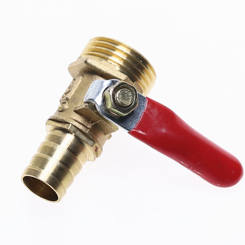 Válvula de bola de 4-12mm, de manguera de lengüeta 1/8 ", 1/2", 1/4 ", Conector de rosca macho, junta de cobre, adaptador de acoplador de ajuste de tubería