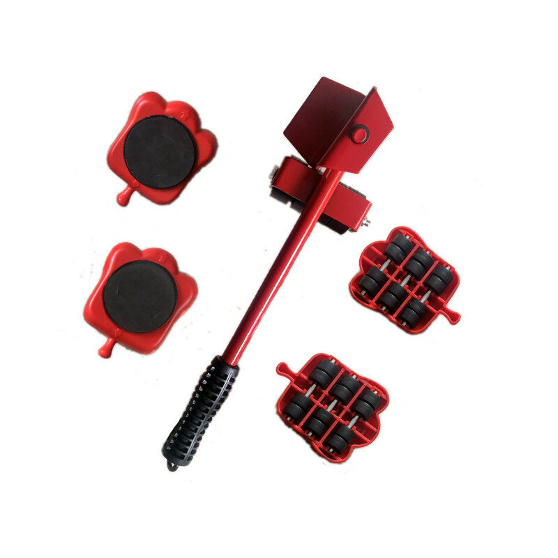 가구 기중 장치 무거운 전문 롤러 이동 도구 세트 휠 바 발동기 슬라이더 전송기 키트 트롤리 100Kg/220Lbs