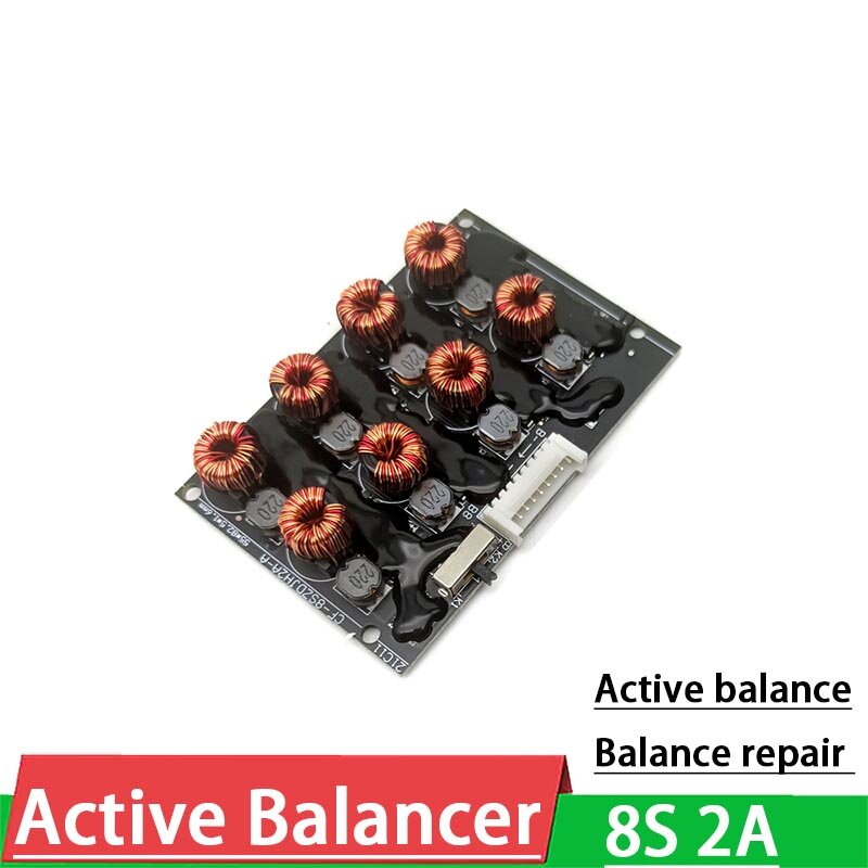 8S 2A aktywny korektor Balancer akumulator litowy Lifepo4 akumulator litowo-jonowy energia płyta transferowa BMS balance Board 3.7V 3.2V