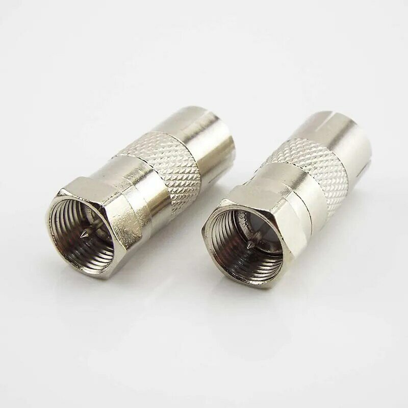 2/5/10pcs Nickel-plated F Type Male Plug Connector Socket to RF Coax For TV Aerial Female RF Adapter Adaptors L1
