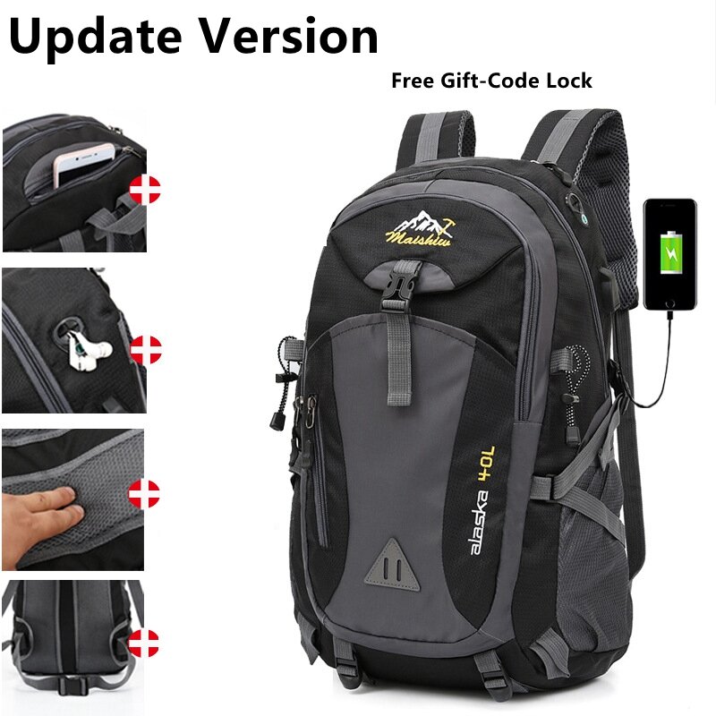 Weysfor-mochila impermeable para hombre, bolsa deportiva de viaje para montañismo al aire libre, senderismo, escalada, Camping, 40L