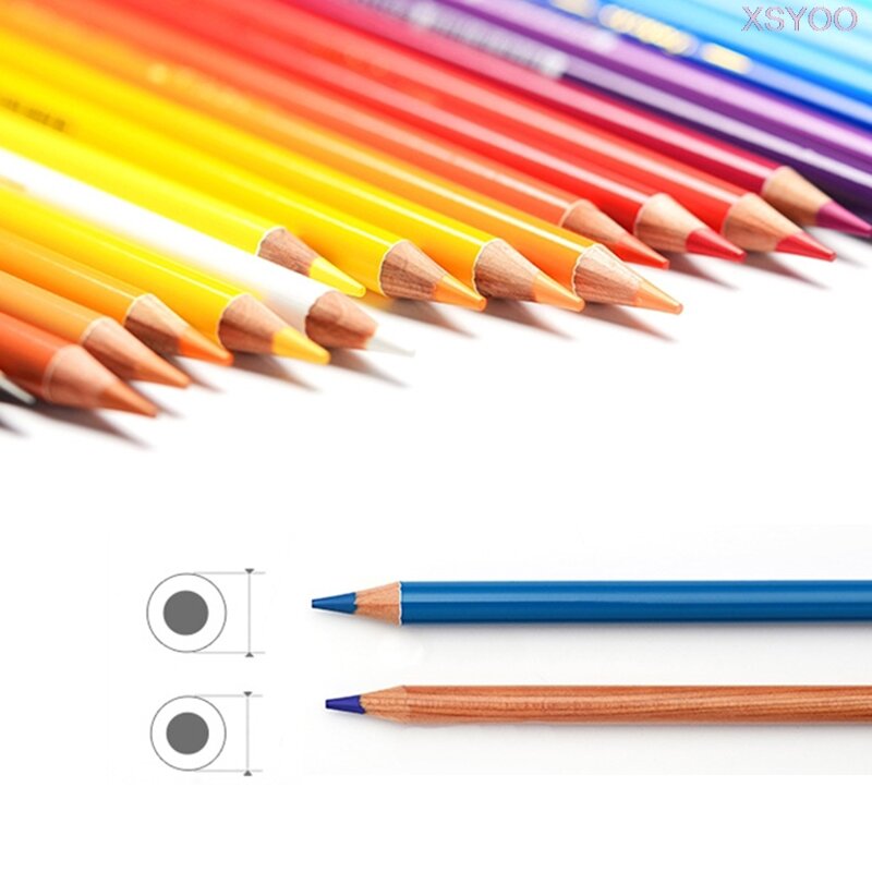 MARCO-Juego de lápices de colores al óleo, caja de regalo para dibujar bocetos, lápices para colorear para pintar, suministros de arte para estudiantes, 80 colores