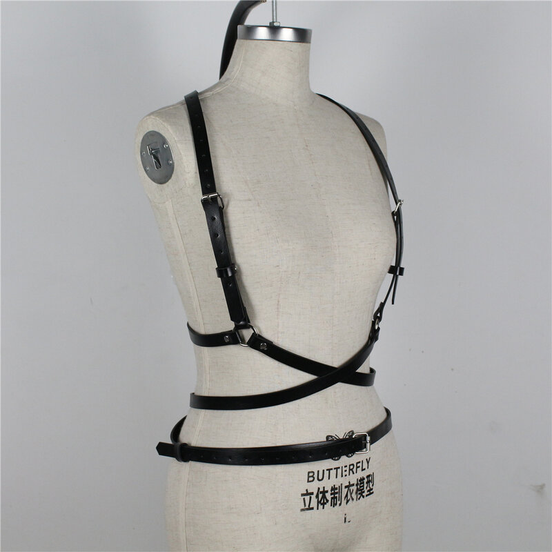 CKMORLS Erotic PU Leather Harness Belt Waist Garter Strappy Adjustable Fetish Wear Body BDSM Bondage Punk Suspenders Accessories