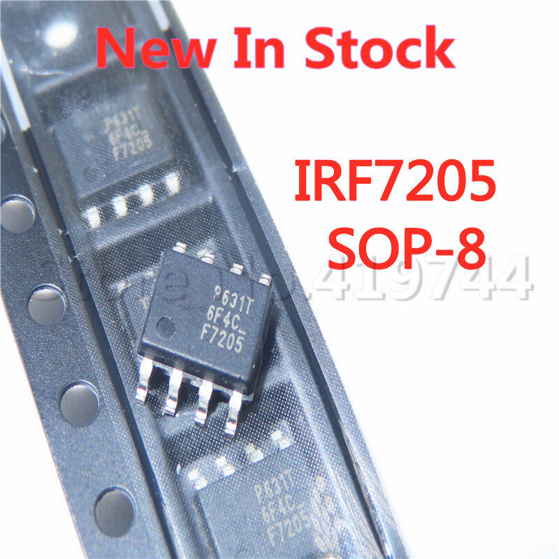 Tubo de efecto de campo MOS IRF7205 IRF7205TRPBF F7205 SOP-8 canales P 4.6A30V, nuevo IC original, 5 unids/lote