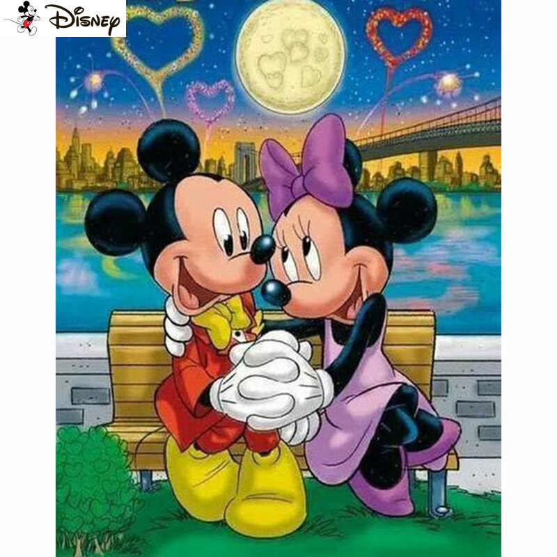 Disney-Pintura Diamante dos desenhos animados Mickey Mouse, Broca completa, Bordados DIY, Ponto Cruz, Decoração do quarto de casa, 5D, A30529