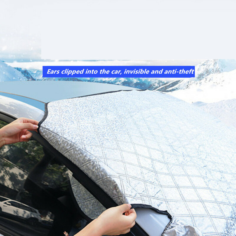 Estilo do carro pára-sol neve gelo shilled pára-brisa do carro neve sol sombra à prova dwaterproof água protetor capa do carro dianteiro pára-brisas capa
