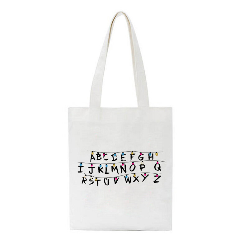 Пляжные сумки на плечо с графическим мультяшным принтом, Стильная вместительная сумка для покупок в стиле Харадзюку, Повседневная Милая Белая дамская сумочка
