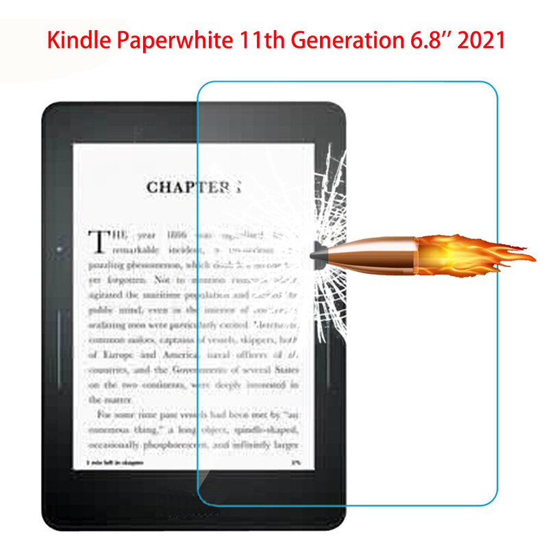 Vetro temperato per Kindle Paperwhite 11th Generation 2021 pellicola protettiva per protezione dello schermo per Kindle Paperwhite da 6.8 pollici