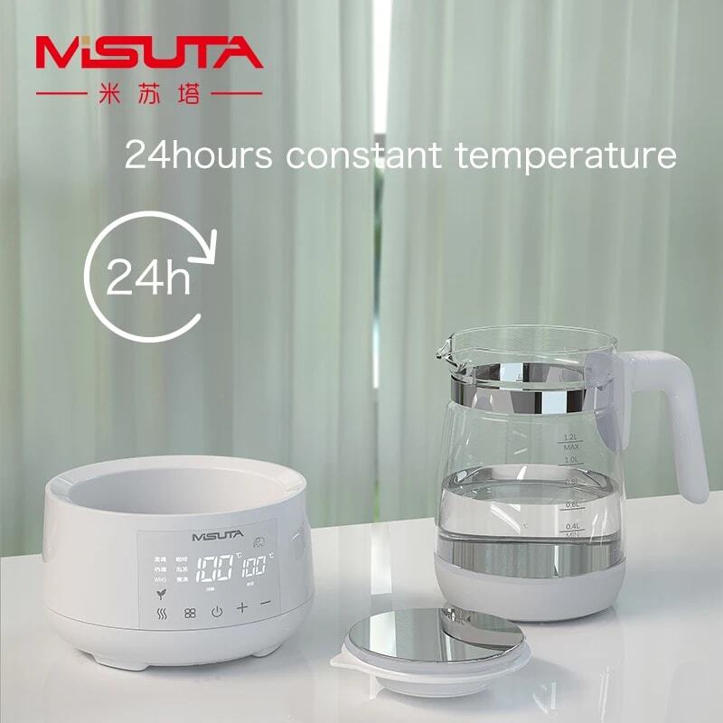 220V Wasserkocher mit konstanter Temperatur 1200ml Baby milch wärmer elektrischer Glas kessel Tee Kaffee intelligenter Wasserkocher