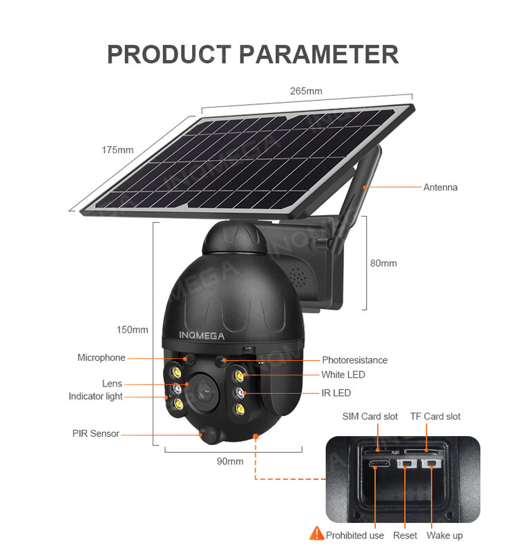 Новая солнечная камера 4G или Wi-Fi 1080P, камера безопасности с солнечной панелью и аккумулятором, уличная камера видеонаблюдения PTZ, умная камера наблюдения