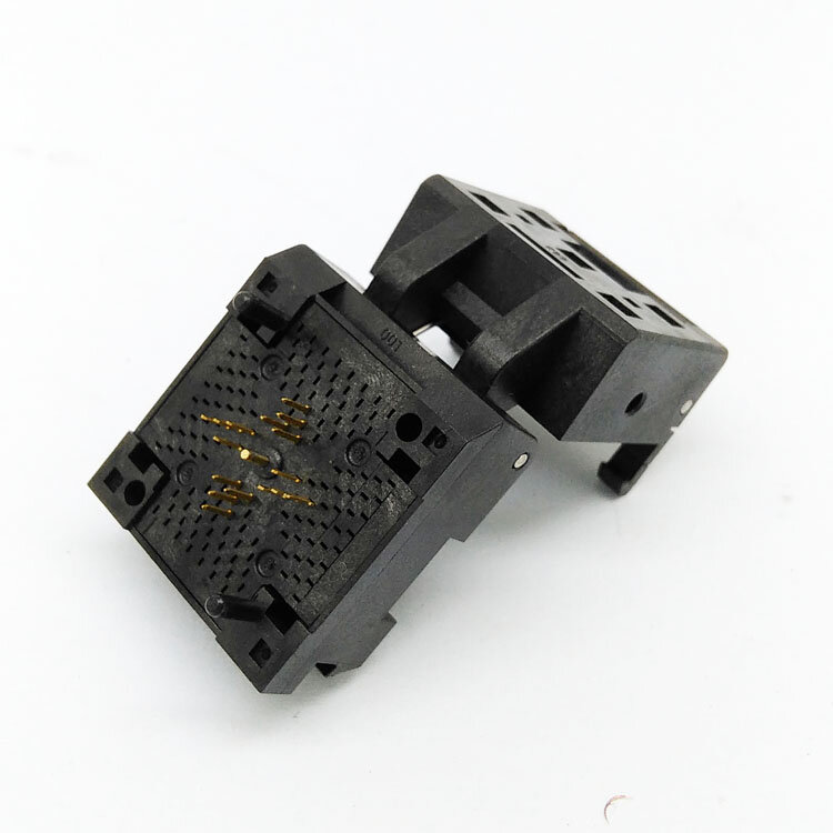 HMILU-enchufe de prueba de Chip IC de QFN16-0.5, tapa abatible, prueba IC y enchufes quemados, aguja chapada en oro