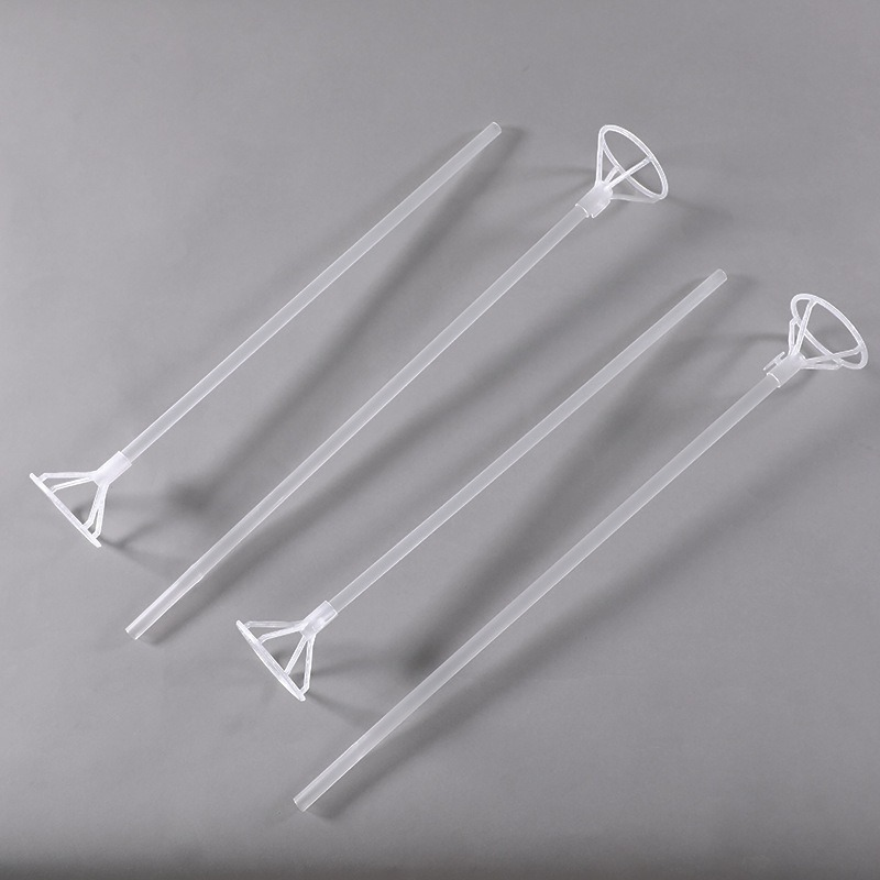 투명 보보 풍선 스틱 컵 홀더 라텍스 알루미늄 호일 글로브 LED 액세서리 웨딩 파티 용품 장식 50 개