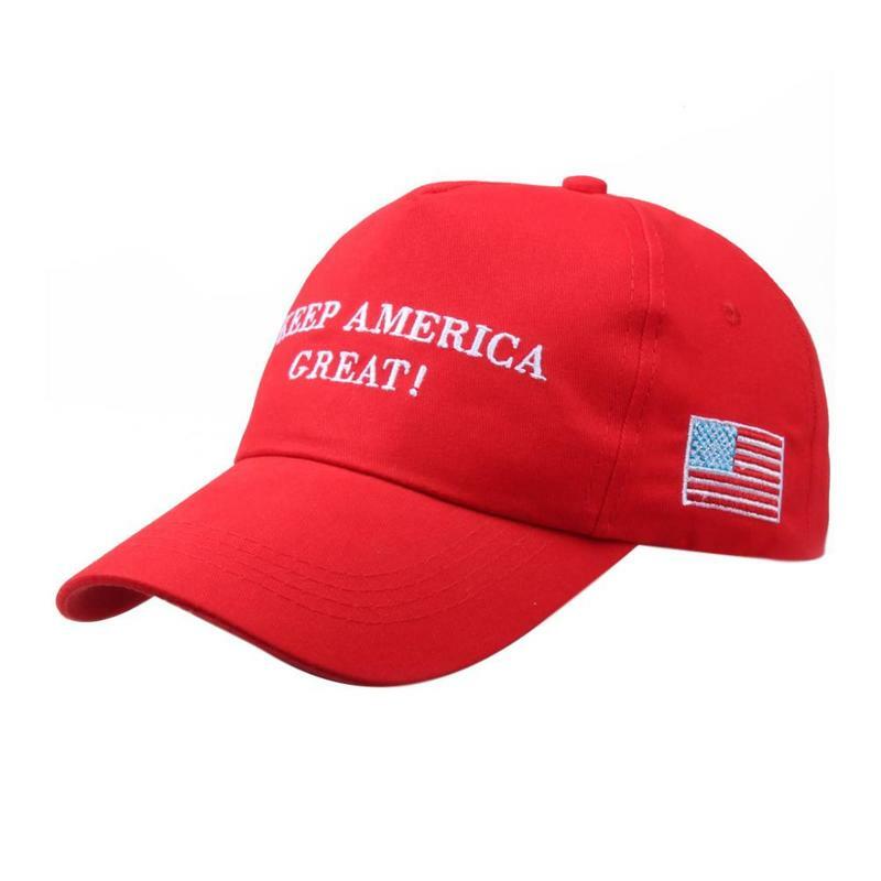 Make America Great Again สติกเกอร์ติดรถยนต์สีแดงหมวกสี Trump ปรับหมวกเบสบอลรักชาติใหม่ตาข่าย A6S6