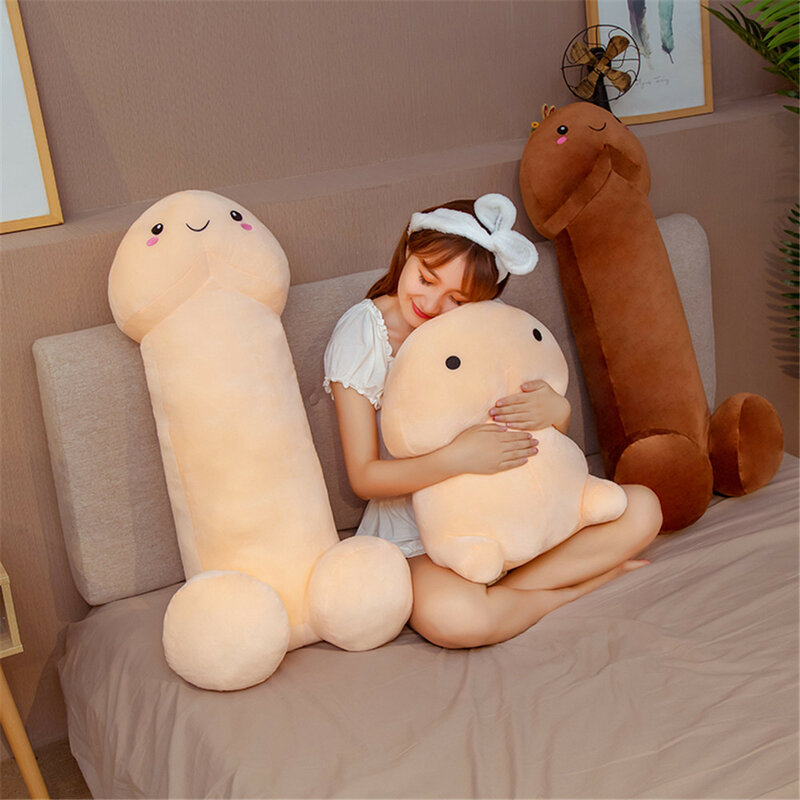 1 pz 10-80cm lungo carino pene giocattoli di peluche cuscino Sexy morbido farcito divertente cuscino simulazione belle bambole regalo per fidanzata