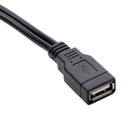 USB 2.0 macho para fêmea divisor USB, cabo de extensão, fonte de alimentação dupla, carga para impressoras, USB 2.0