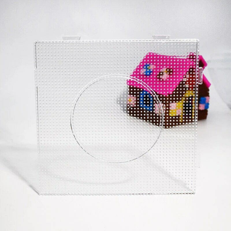 4PCS 2.6mm Mini Hama Fuse Beads Transparent Big Square Pegboards Beads Boards DIY Material Template Perler Artkal Beads Pegboard