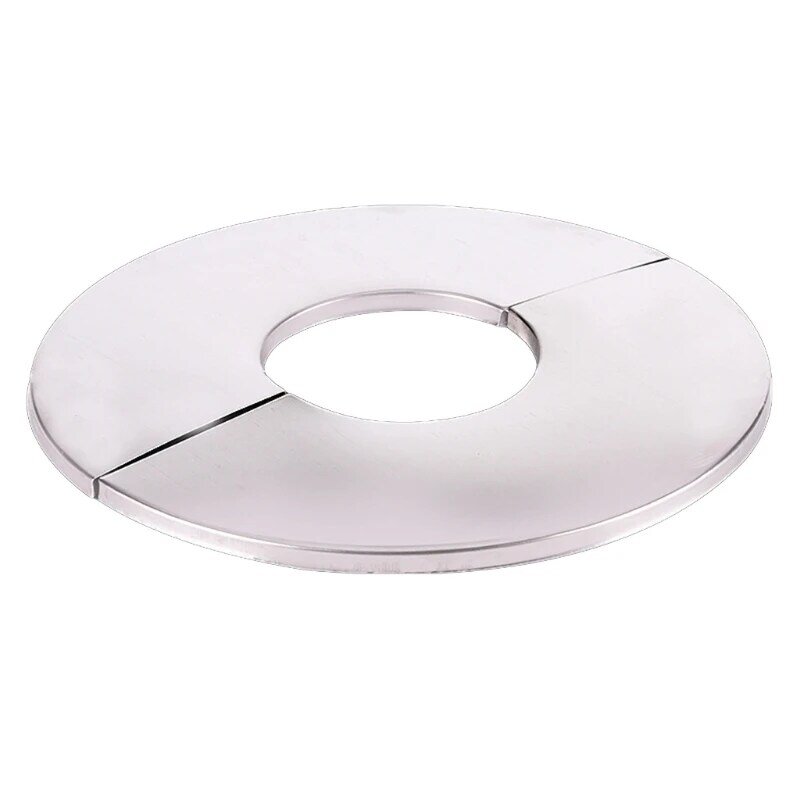 Self-Adhesive Wall Split Flange Escutcheon Cover Plate Shower Faucet Decorative Cover Chrome Finish Stainless Steel